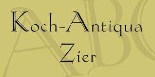 Beispiel einer Koch Antiqua-Schriftart